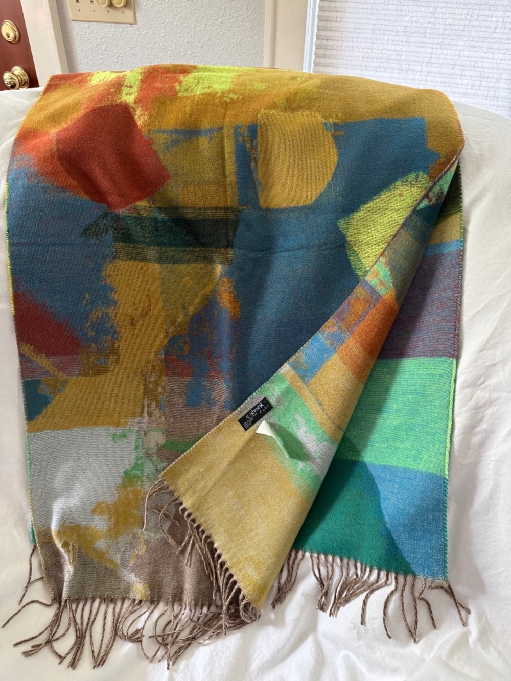 V. FRAAS Cashmink Big Scarf Shawl Wrap Multicolor NWT